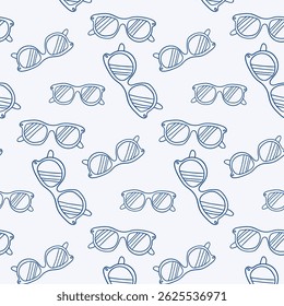 Stylish sunglasses in a pattern design on a light background for fashion lovers