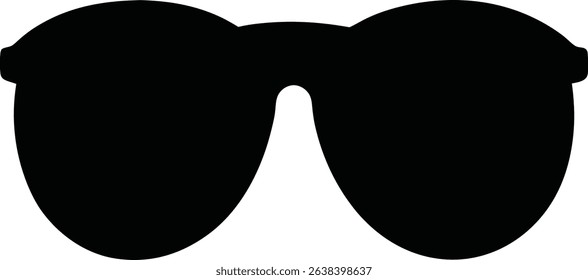 Stylish Sunglasses Silhouette Against a Plain Background