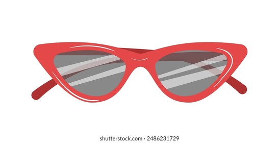 Stylish sunglasses with uv protective surface for lady fashionista isolated vector illustration