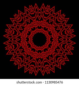 Stylish super geometric background. Seamless vector illustration. Pattern for design, interior, mandala fashion