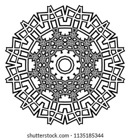 Stylish super geometric background. Seamless vector illustration. Pattern for design, interior, mandala fashion