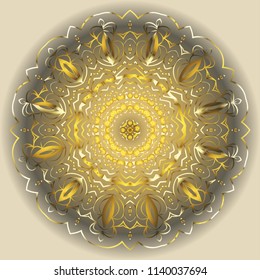 Stylish super geometric background. Seamless vector illustration. Pattern for design, interior, mandala fashion