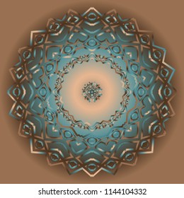 Stylish super geometric background. Seamless vector illustration. Pattern for design, interior, mandala fashion