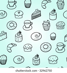 Stylish sweet seamless pattern in vector