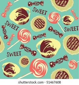 Stylish sweet seamless pattern in vector