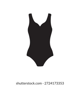 Stylischer Badeanzug Silhouette Vektor flache Illustration Design