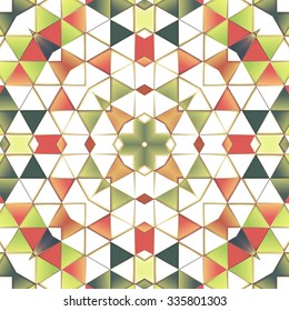 Stylish symmetrical background with bold geometrical patterns and vintage color palette. For wallpaper, pattern fills, web page background, surface textures for print and dalle production.