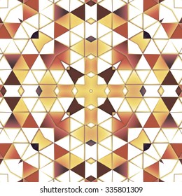 Stylish symmetrical background with bold geometrical patterns and vintage color palette. For wallpaper, pattern fills, web page background, surface textures for print and dalle production.