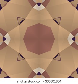 Stylish symmetrical background with bold geometrical patterns and vintage color palette. For wallpaper, pattern fills, web page background, surface textures for print and dalle production.