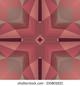 Stylish symmetrical background with bold geometrical patterns and vintage color palette. For wallpaper, pattern fills, web page background, surface textures for print and dalle production.