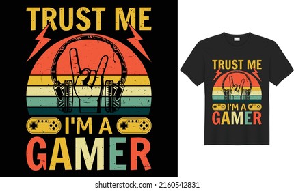Stylish t shirt and apparel trendy design with joystick, gamepad, typography, print, vector. Gaming and Gamer T-Shirt Design, Posters, Gamer Quotes and Slogan good for T-Shirt.
