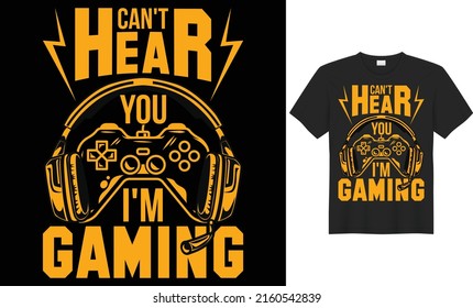 Stylish t shirt and apparel trendy design with joystick, gamepad, typography, print, vector. Gaming and Gamer T-Shirt Design, Posters, Gamer Quotes and Slogan good for T-Shirt.