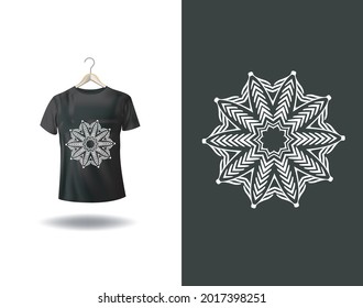 Stylish t shirt and clothes modern design with arabic ornament, typography, typography, vector illustration. Universal mounts.