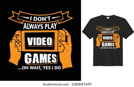 Stylish t shirt and trendy apparel design with joystick, gamepad, typography, print, vector. Gaming and Gamer T-Shirt Design, Posters, Gamer Quotes, and Slogan good for a T-Shirt.