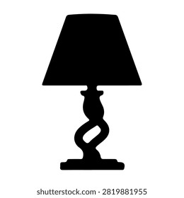 Stylish table lamp featuring a twisted base and a traditional lampshade, ideal for enhancing home interiors and creating warm lighting ambiance.