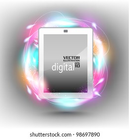 stylish tablet with digital flare design