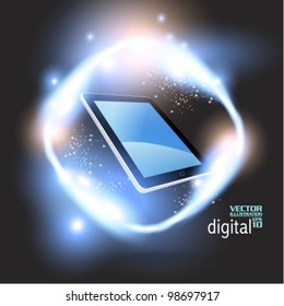 stylish tablet with digital flare design