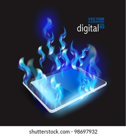 stylish tablet with digital flare design