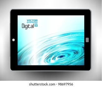 stylish tablet with digital flare design