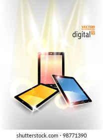 stylish tablet with digital flare design
