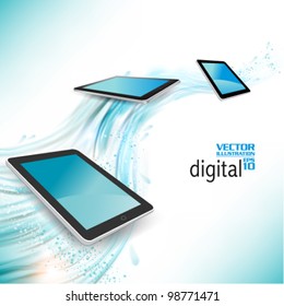 stylish tablet with digital flare design