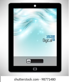 stylish tablet with digital flare design