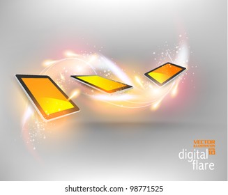 tableta elegante con diseño digital flexible