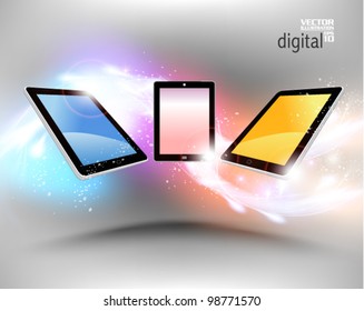 stylish tablet with digital flare design