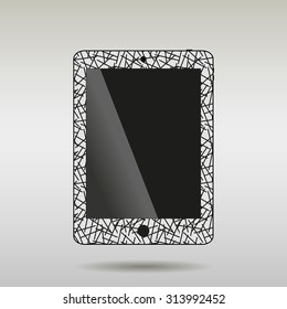 stylish tablet with a pattern on the body