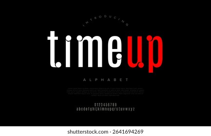 Stylish tall font with dot terminals, ideal for countdown themes, tech branding, and creative posters