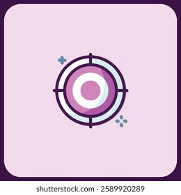 Stylish Target Icon Design for User Interfaces