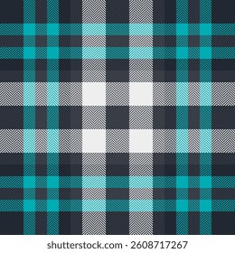 Stylish teal and gray herringbone plaid pattern. Perfect for textile designs, fashion, home decor, and website backgrounds.