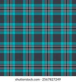 Stylish teal and gray plaid pattern. Perfect for textile design, website backgrounds, or any project needing a modern and sophisticated texture.