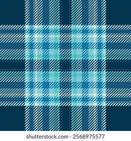 Stylish teal and navy blue plaid pattern.  Perfect for textile design, website backgrounds, or fashion projects.  Seamless repeat texture offers versatility for various applications.