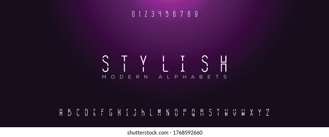 STYLISH Tech Modern minimal font with letter alphabet set. Monogram futuristic Tech Logo Design. Technology and Business use fonts.