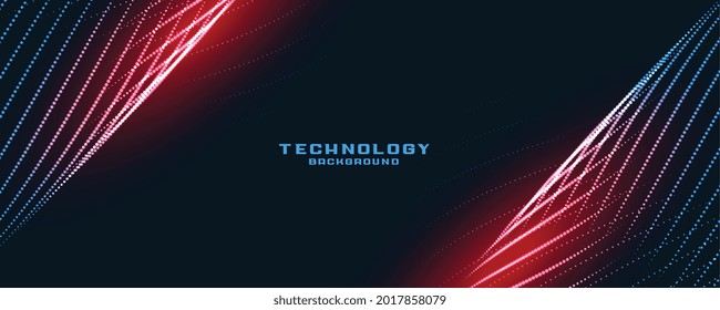 stylish technology lines particles background