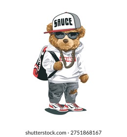 stylish teddy bear in