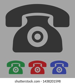 Stylish Telephone Vector Icon Collection