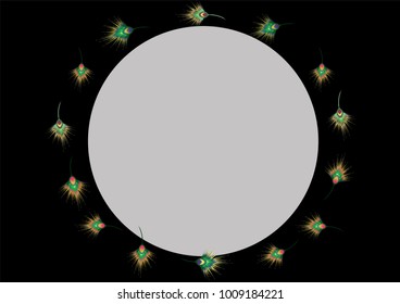 Stylish template with peacock feathers