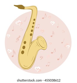 Stylish template of saxophone