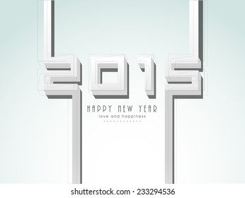 El texto elegante 2015 para la celebración de Año Nuevo Feliz con fondo brillante, puede ser usado por nosotros afiche, banner o volante.