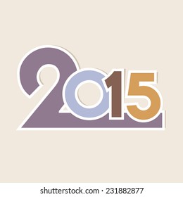 El texto elegante 2015 para la celebración de Año Nuevo, puede usarse como afiche, pancarta o volante.