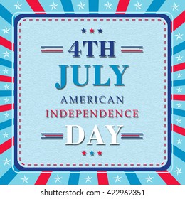 Stylish Text 4th July, American Independence Day in National Flag colors, Can be used as Poster, Banner or Flyer design.
