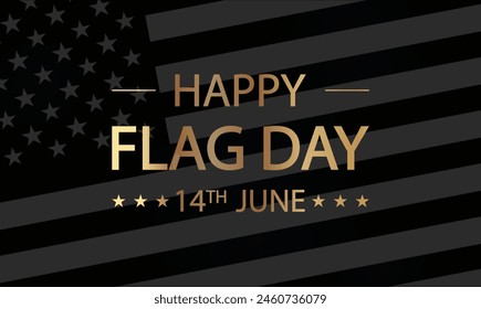 Stylish Text and Flag Design for a Happy Flag Day Celebration