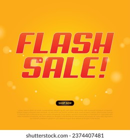 Elegante Texto Flash Sale sobre fondo blanco, Afiche creativo, Banner o diseño volante, ilustración vectorial. 