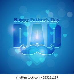 Stylish Text Happy Fathers Day Abstract Background Vector Design. Announcement and Celebration Message Poster, Flyer