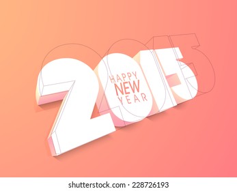 Stylish text for Happy New Year 2015 celebrations, can be use as poster, banner or flyer.