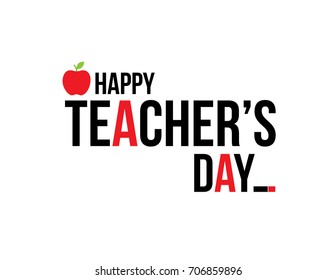 Stylish text for Happy Teacher's Day Vector illustration