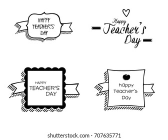 Stylish text for Happy Teacher's Day Vector illustration