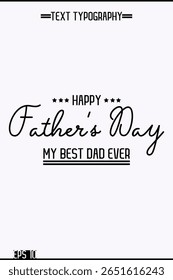 Stylish Text Lettering Design Of Happy Father's Day Vertical Template Image